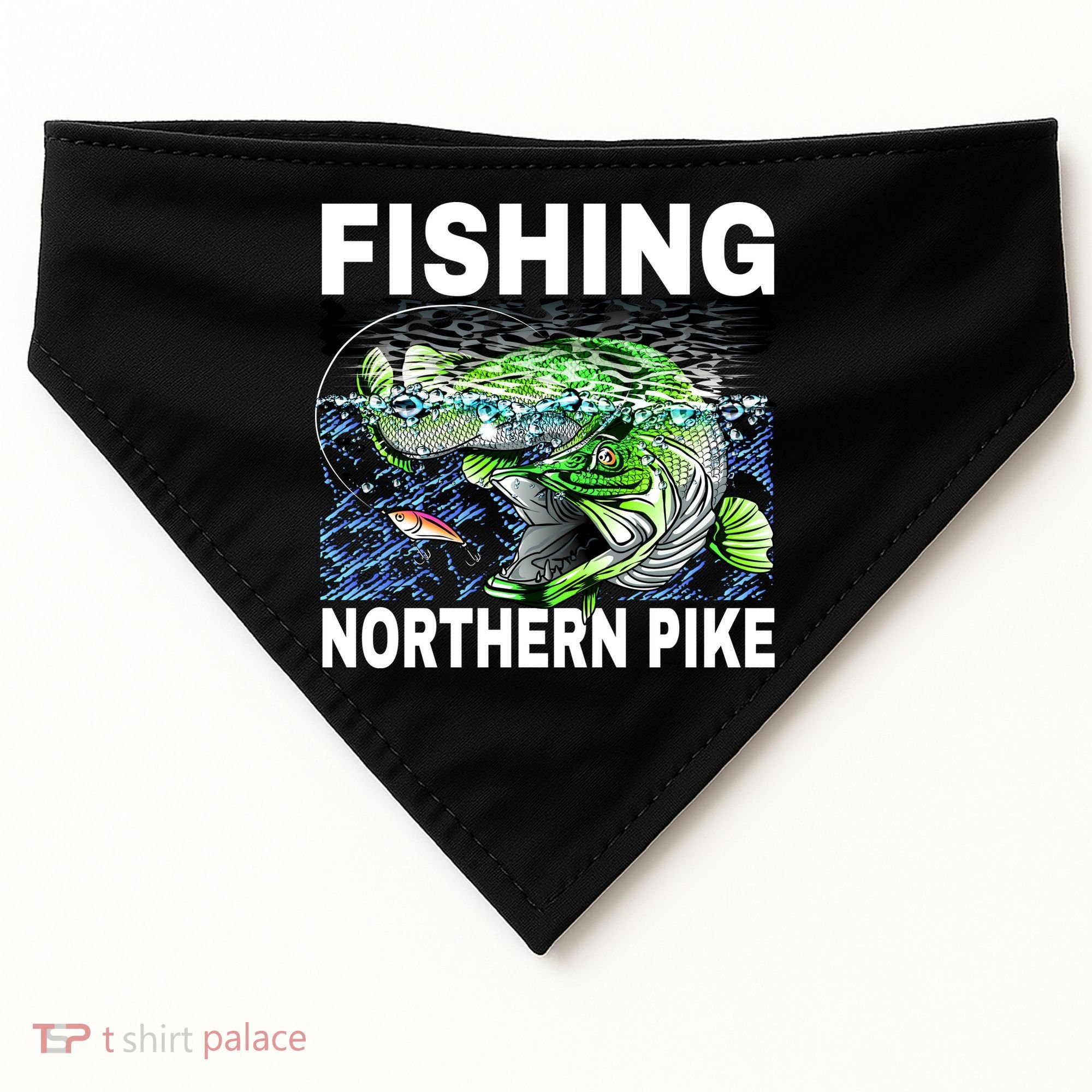 Fishing Northern Pike USA-Made Doggie Bandana