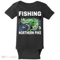 Fishing Northern Pike Baby Bodysuit thumb 0