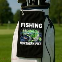 Fishing Northern Pike Golf Towel thumb 2