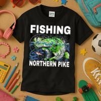 Fishing Northern Pike Kids T-Shirt thumb 3