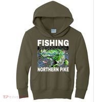 Fishing Northern Pike Kids Hoodie thumb 0