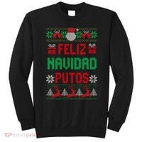 Feliz Navidad Putos Ugly Mexican Christmas Sweater Funny Sweatshirt thumb 0