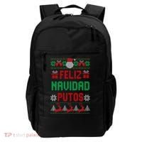 Feliz Navidad Putos Ugly Mexican Christmas Sweater Funny Backpack thumb 0