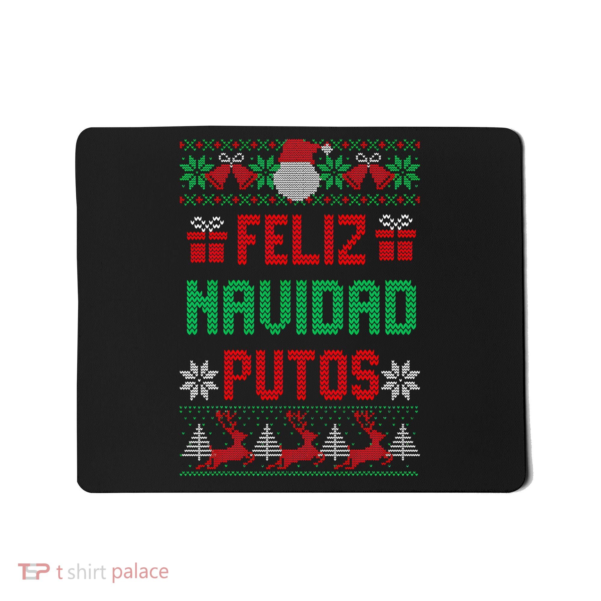 Feliz Navidad Putos Ugly Mexican Christmas Sweater Funny Mousepad