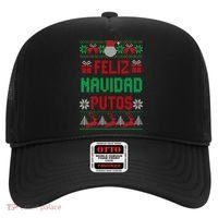 Feliz Navidad Putos Ugly Mexican Christmas Sweater Funny Hat thumb 0