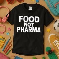 Food Not Pharma Natural Organic Nutrition Kids T-Shirt thumb 3