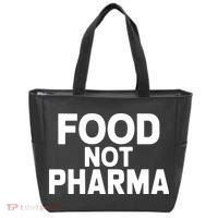 Food Not Pharma Natural Organic Nutrition Tote Bag thumb 0