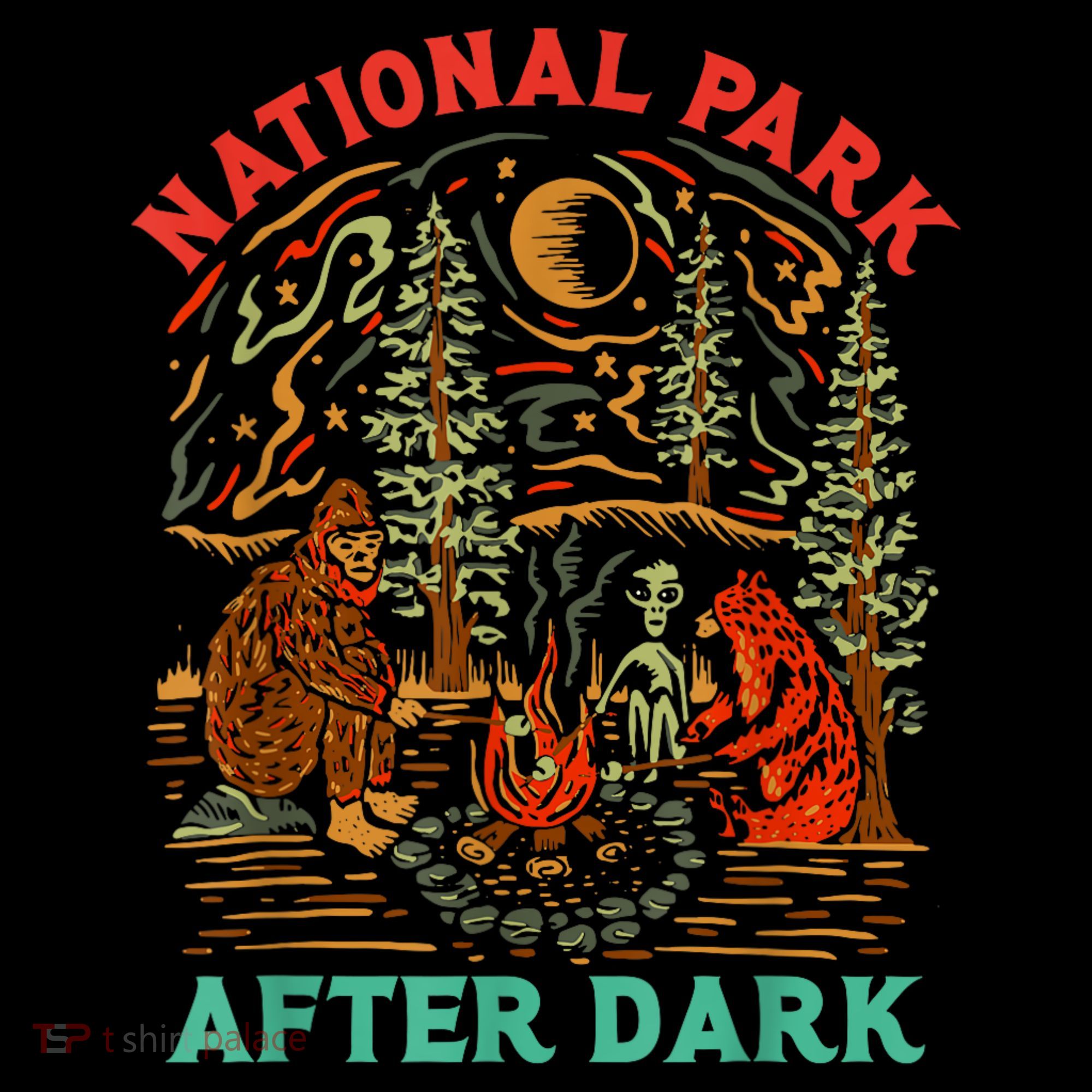 Funny National Park After Dark Mousepad