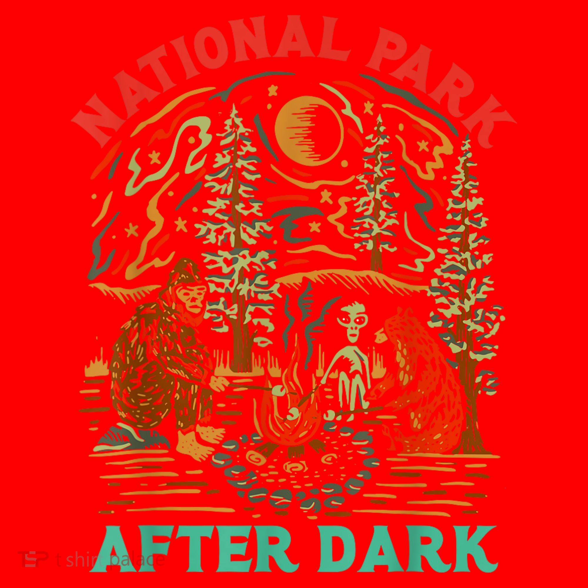 Funny National Park After Dark Santa Hat