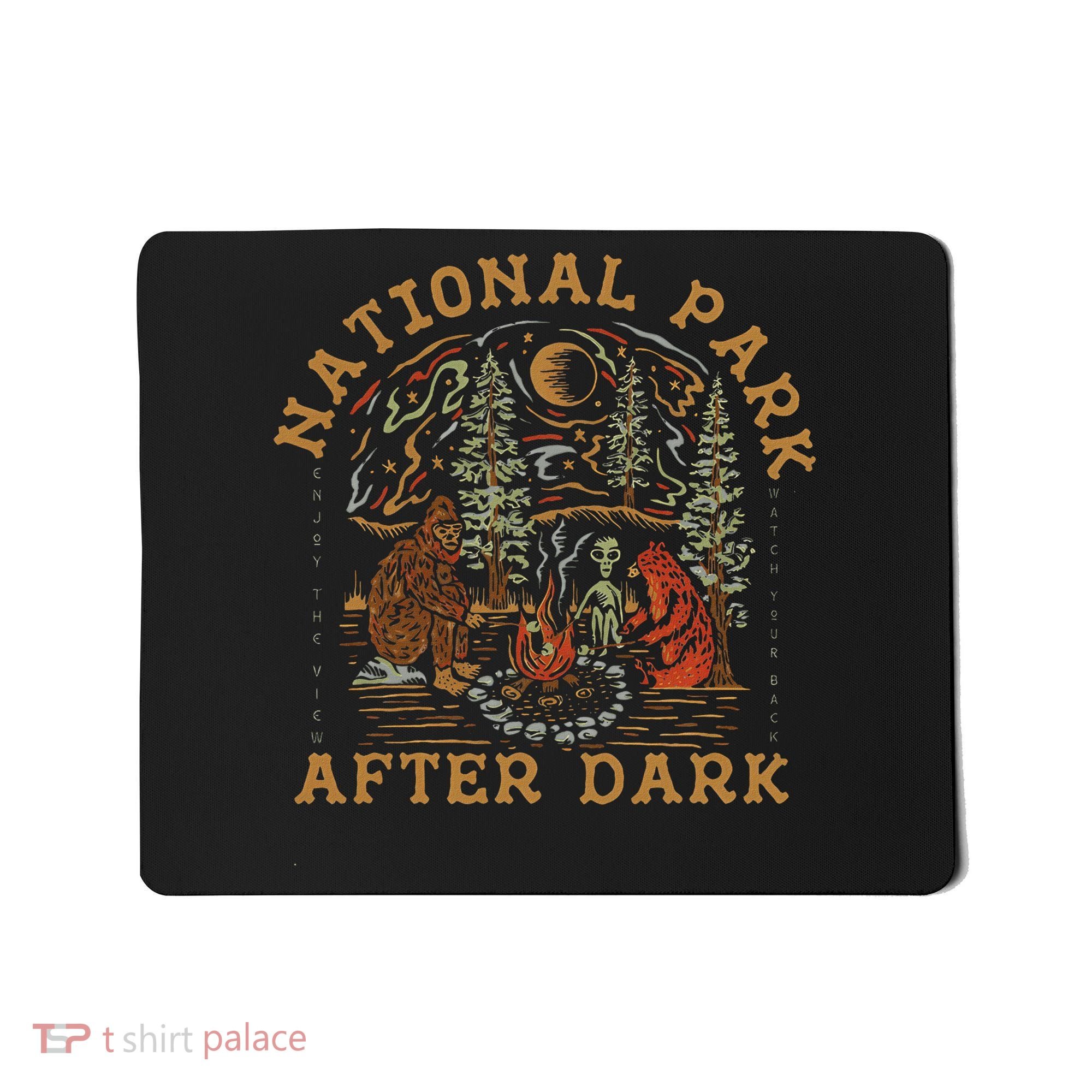 Funny National Park After Dark Adventure Mousepad