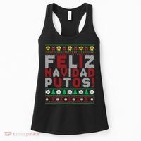 Feliz Navidad Putos Ugly Sweater Christmas Funny Women's Tank Top thumb 0