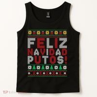 Feliz Navidad Putos Ugly Sweater Christmas Funny Tank Top thumb 2