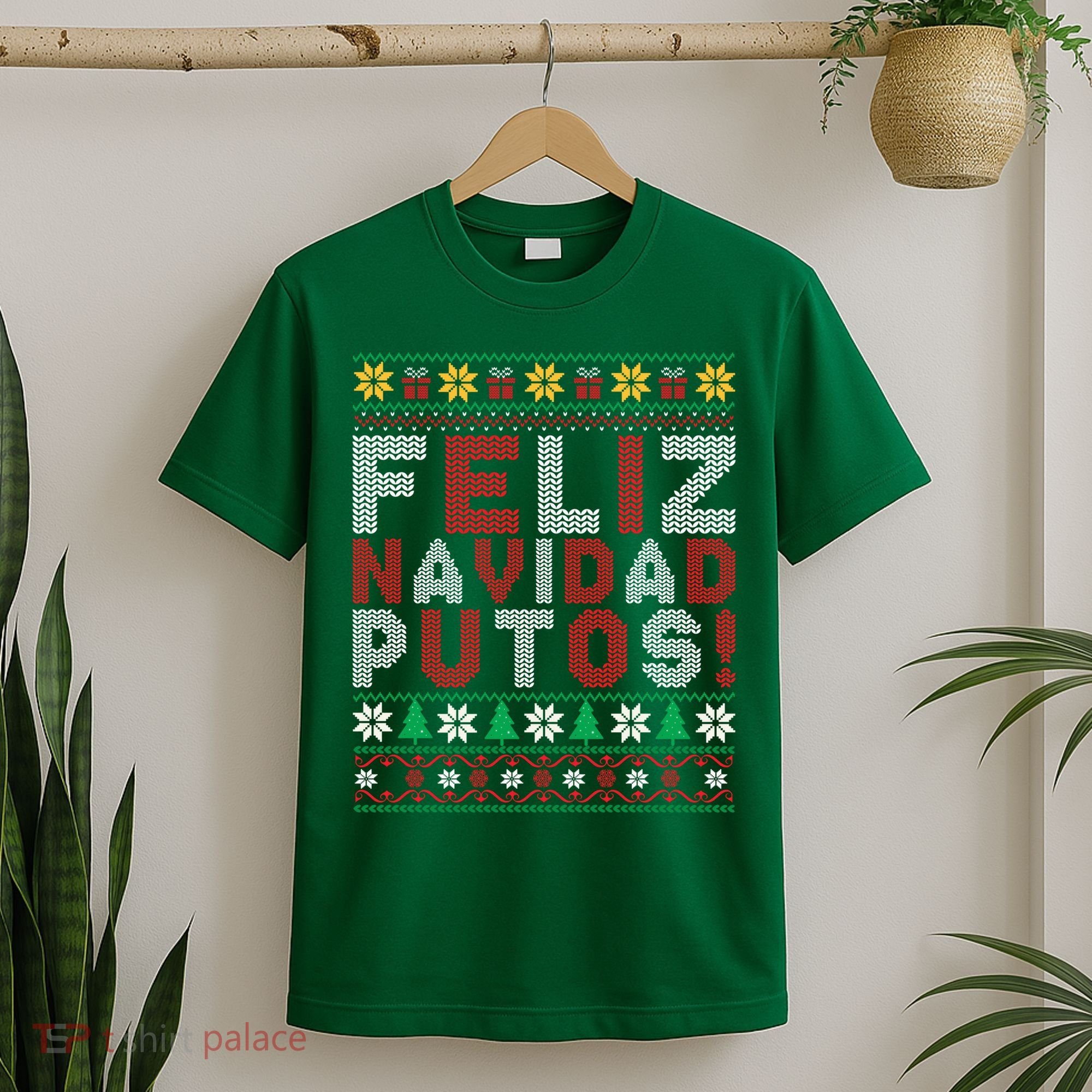 Feliz Navidad Putos Ugly Sweater Christmas Funny T-Shirt