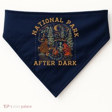 Funny National Park After Dark USA-Made Doggie Bandana