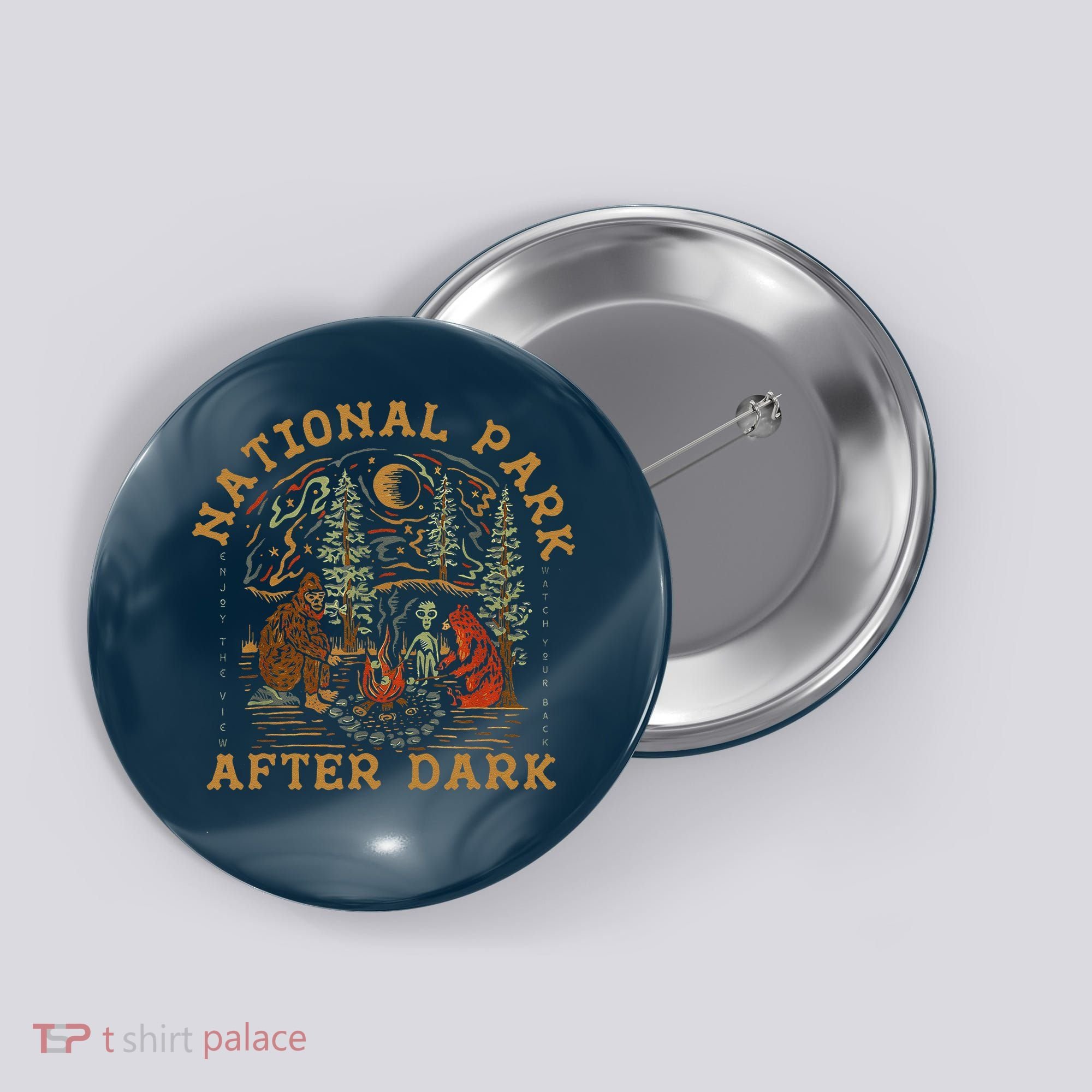 Funny National Park After Dark Button