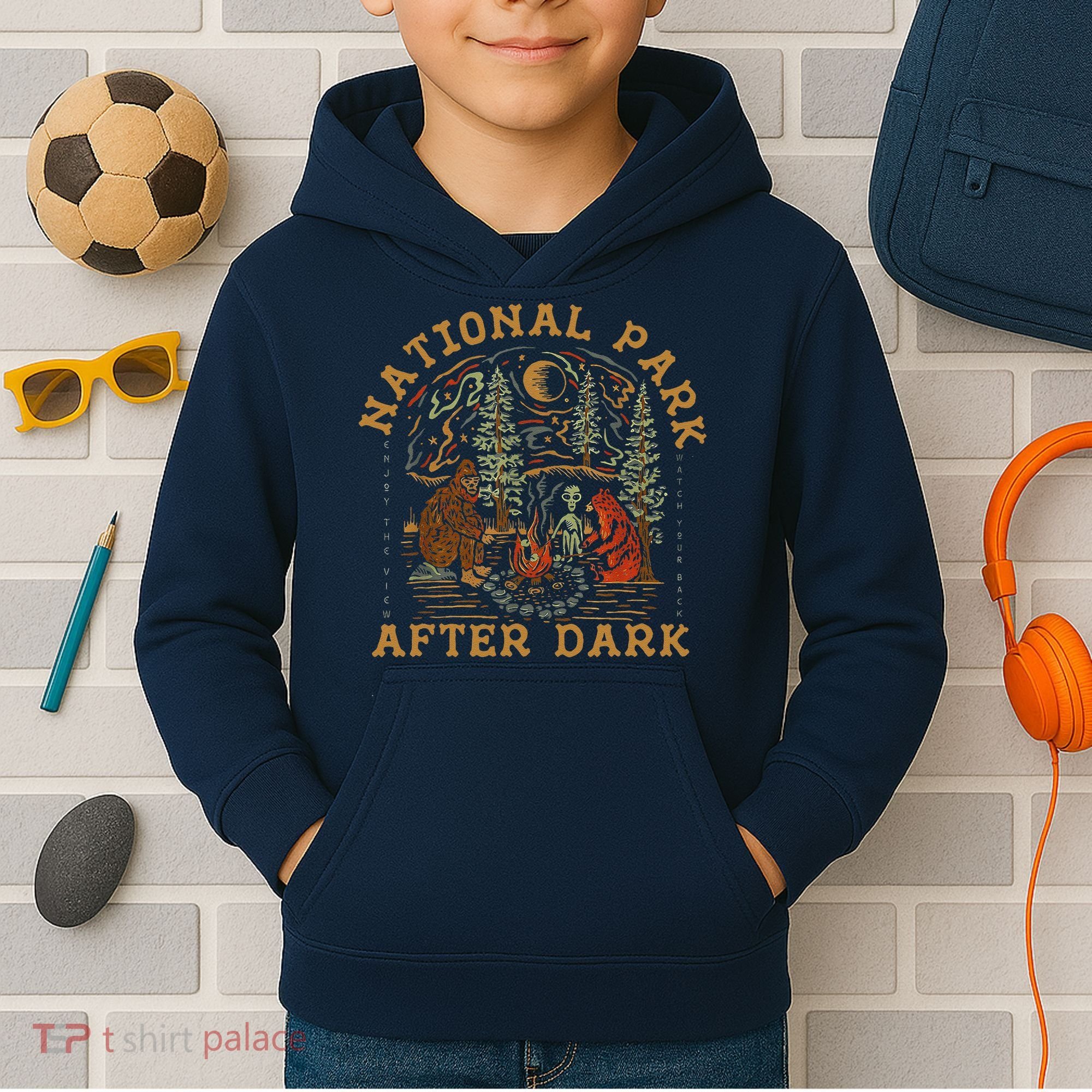 Funny National Park After Dark Kids Hoodie