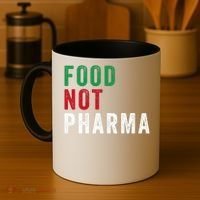 Food Not Pharma Nutraceuticals Natural Organic Nutrition Coffee Mug thumb 4