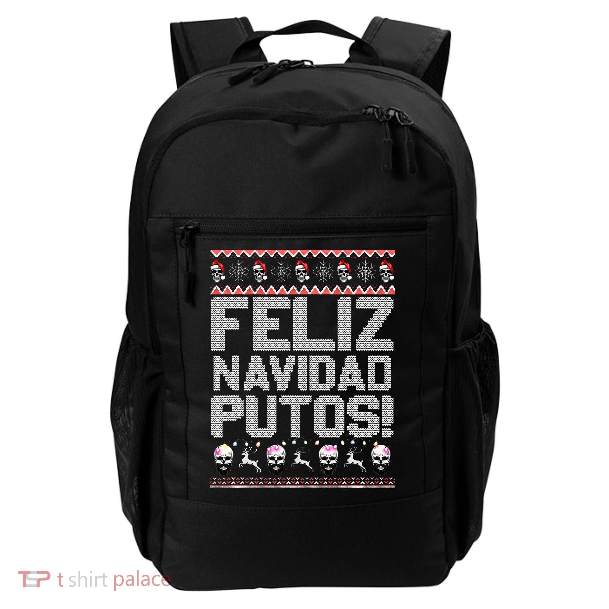 Feliz Navidad Putos Funny Mexican Ugly Xmas Party  Backpack