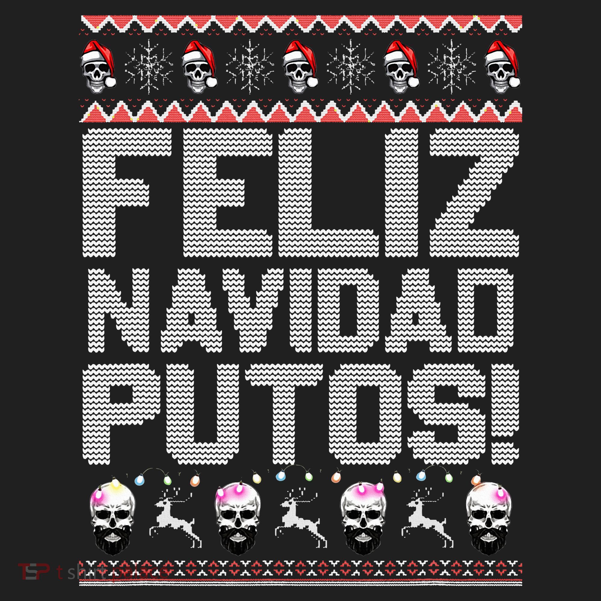 Feliz Navidad Putos Funny Mexican Ugly Xmas Party  Beanie