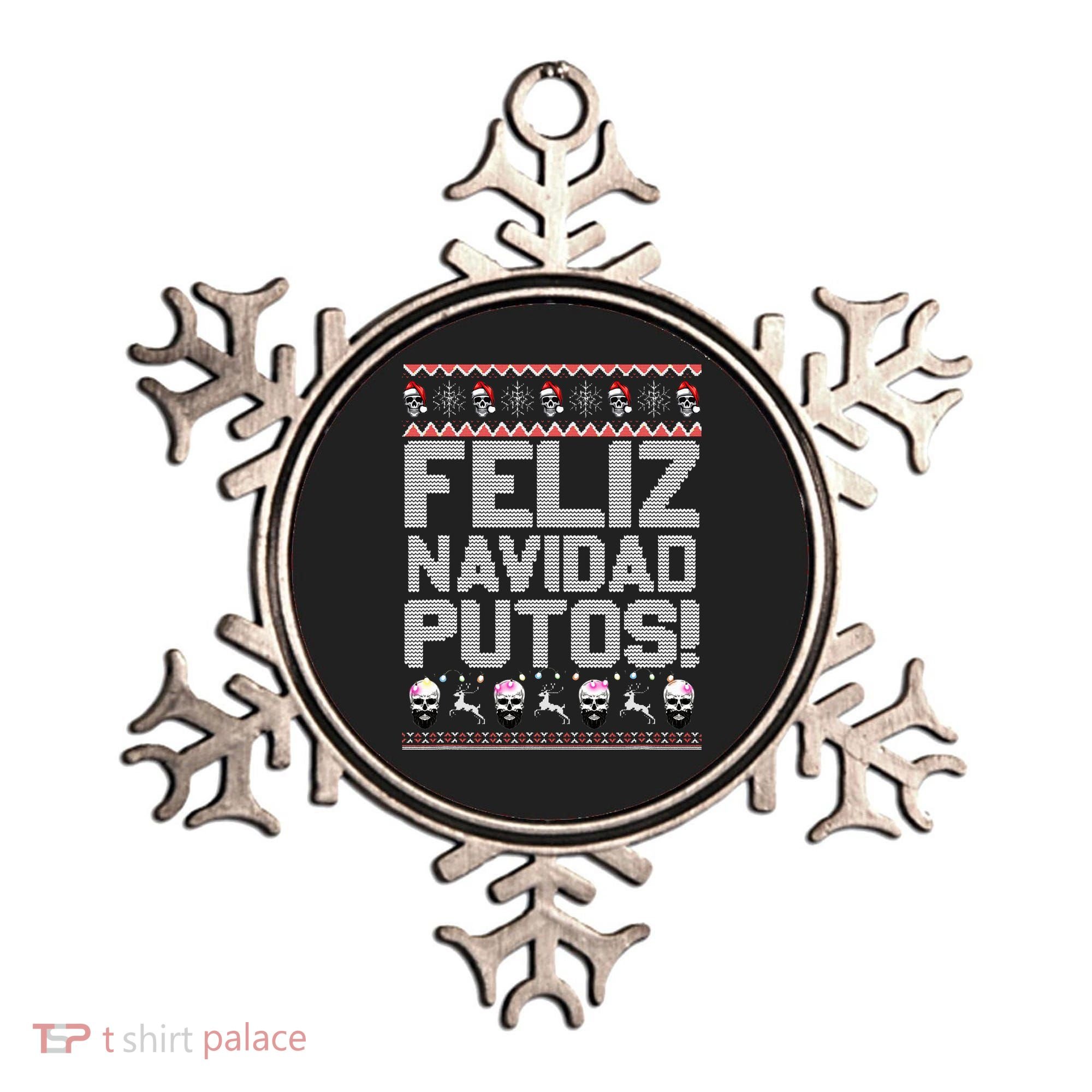 Feliz Navidad Putos Funny Mexican Ugly Xmas Party  Ornament