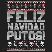 Feliz Navidad Putos Funny Mexican Ugly Xmas Party  Golf Towel thumb 3