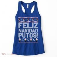 Feliz Navidad Putos Funny Mexican Ugly Xmas Party  Women's Tank Top thumb 0