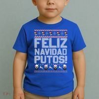 Feliz Navidad Putos Funny Mexican Ugly Xmas Party  Toddler T-Shirt thumb 2