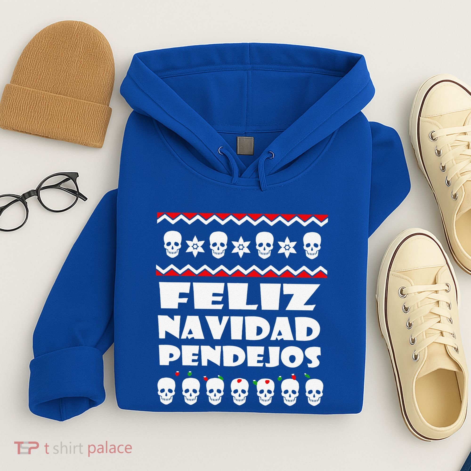 Feliz Navidad Pendejos Funny Mexican Ugly Christmas Funny Hoodie