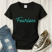 Fearless Neon Quote Women's T-Shirt thumb 3