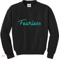 Fearless Neon Quote Kids Sweatshirt thumb 0