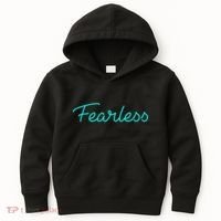 Fearless Neon Quote Kids Hoodie thumb 0