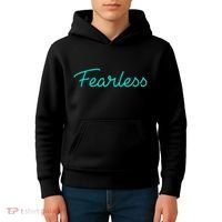 Fearless Neon Quote Kids Hoodie thumb 4