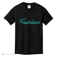 Fearless Neon Quote Kids T-Shirt thumb 0