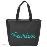 Fearless Neon Quote Tote Bag thumb 0