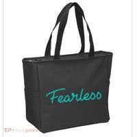 Fearless Neon Quote Tote Bag thumb 2