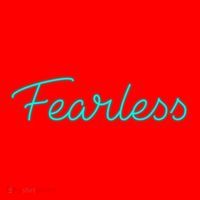 Fearless Neon Quote Santa Hat thumb 1