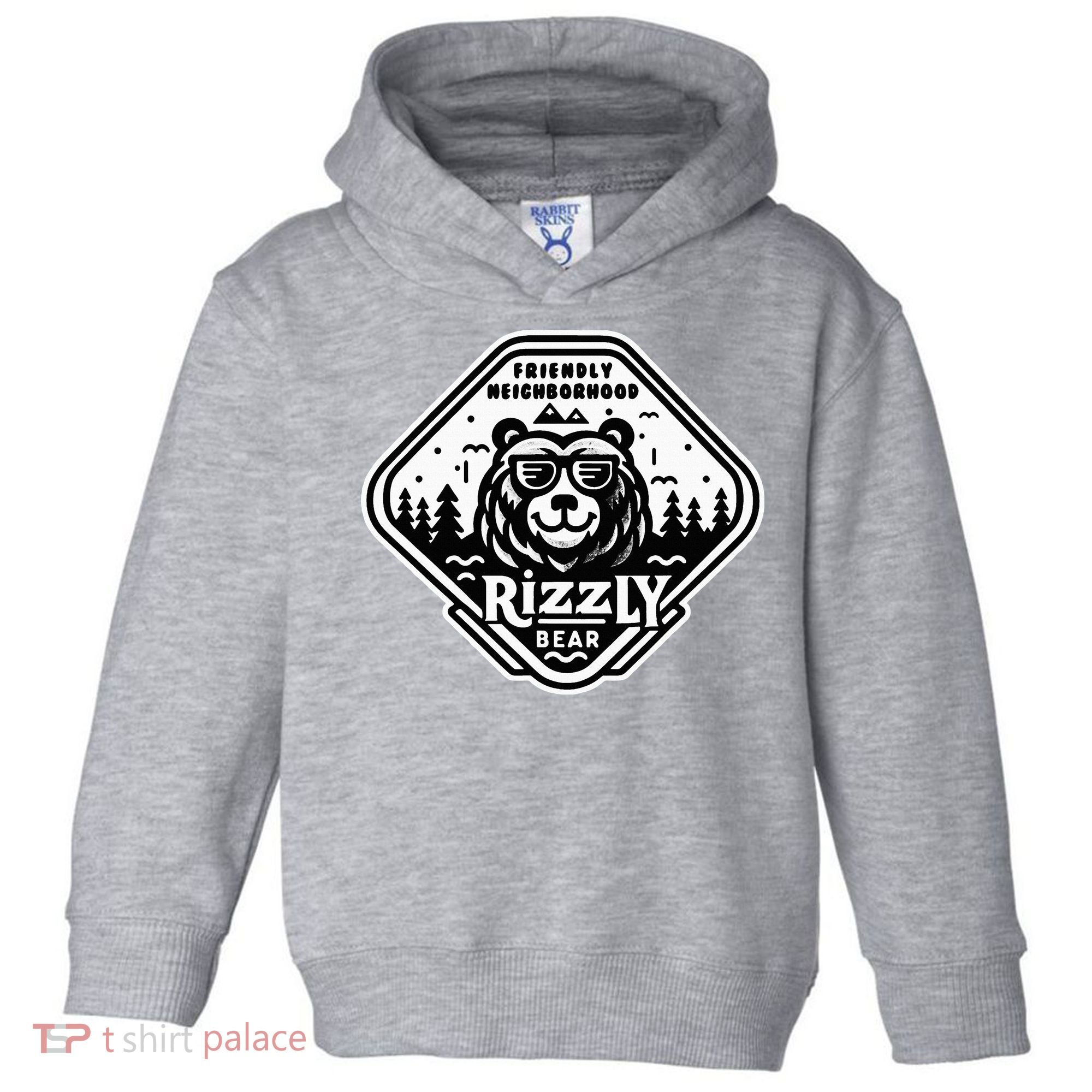 Funny Neighborhood Rizzly Bear Toddler Hoodie