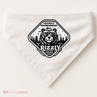 Funny Neighborhood Rizzly Bear USA-Made Doggie Bandana thumb 0