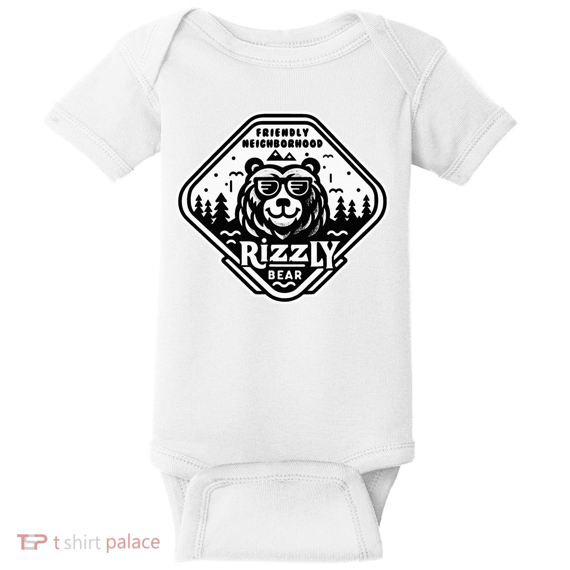 Funny Neighborhood Rizzly Bear Baby Bodysuit
