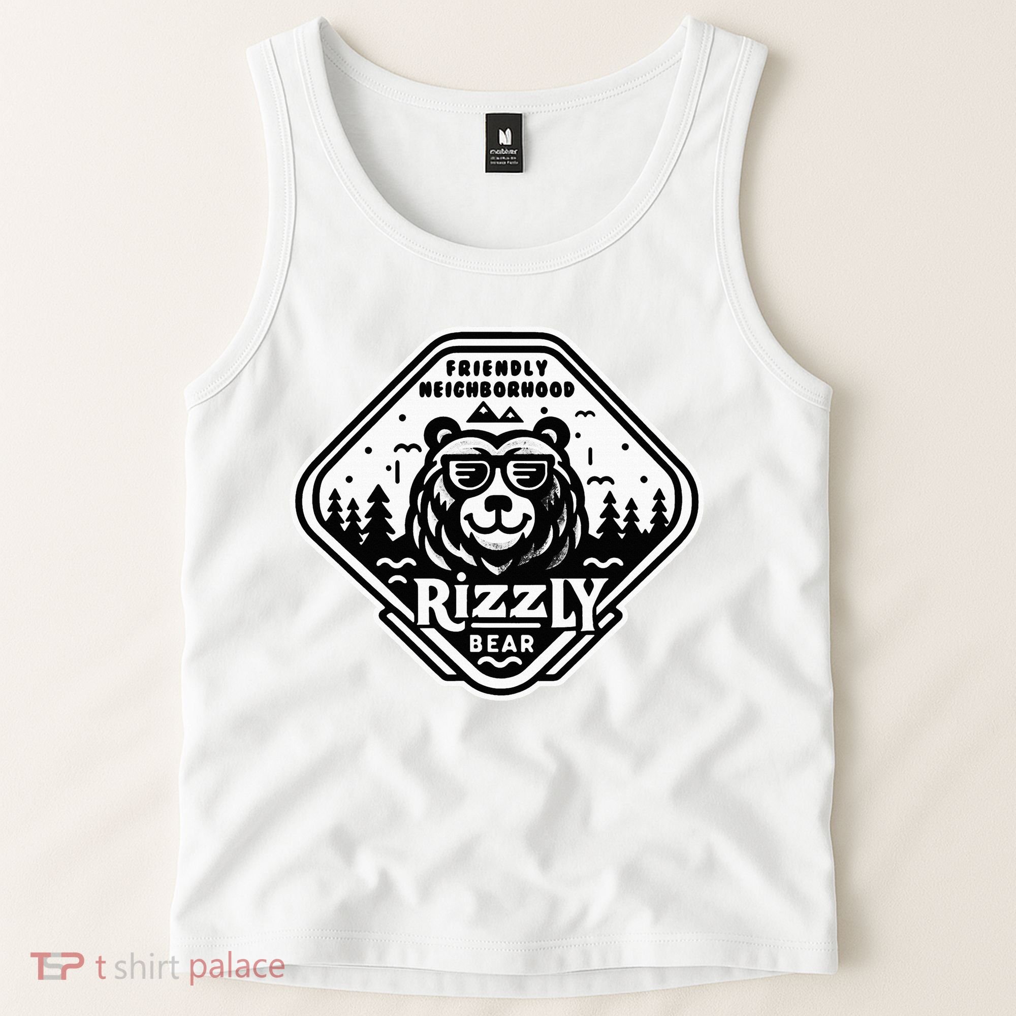 Funny Neighborhood Rizzly Bear Tank Top