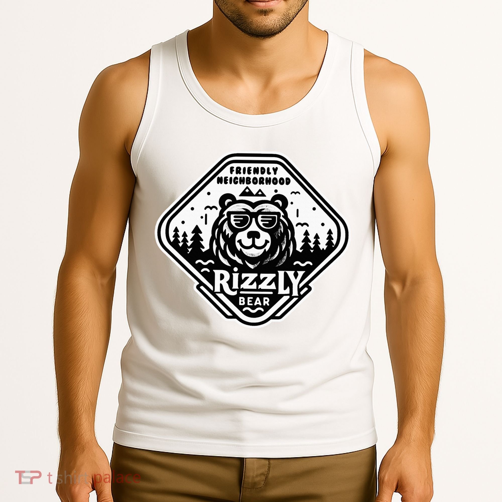 Funny Neighborhood Rizzly Bear Tank Top