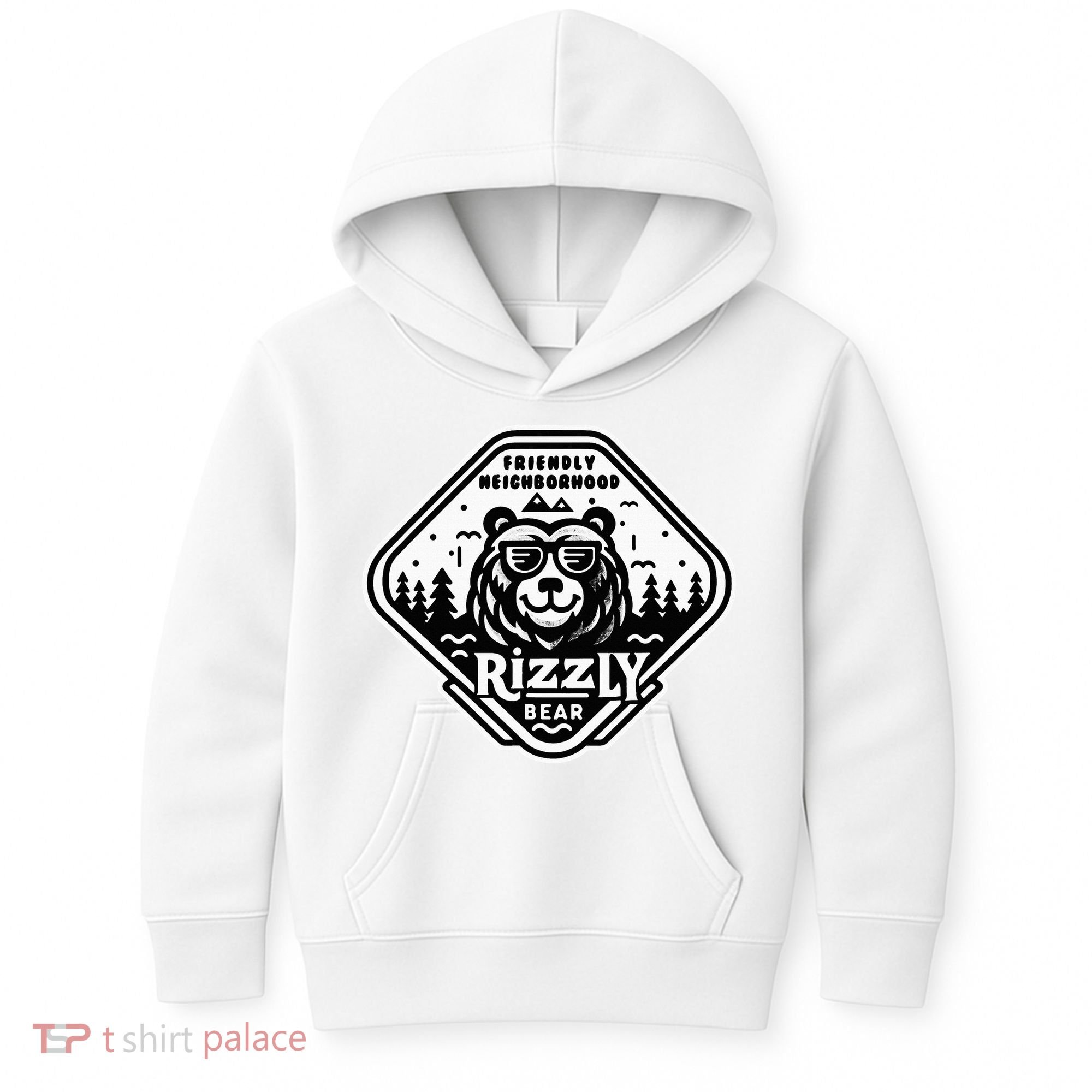 Funny Neighborhood Rizzly Bear Kids Hoodie