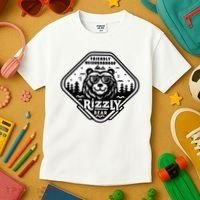 Funny Neighborhood Rizzly Bear Kids T-Shirt thumb 3