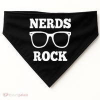 Funny Nerds Rock Gamer Geek Fun Cute Nerd USA-Made Doggie Bandana thumb 0