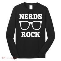 Funny Nerds Rock Gamer Geek Fun Cute Nerd Long Sleeve Shirt thumb 0