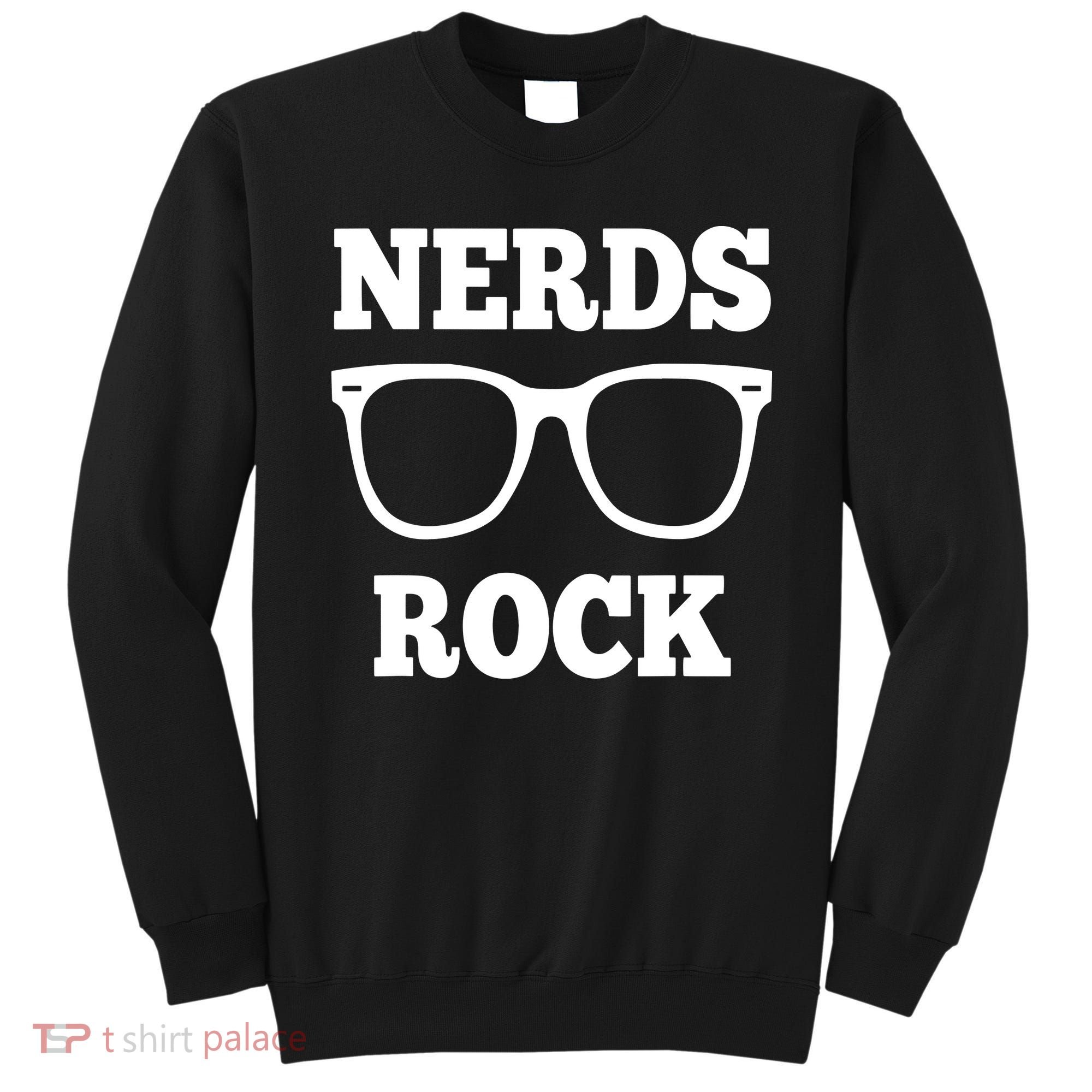 Funny Nerds Rock Gamer Geek Fun Cute Nerd Sweatshirt