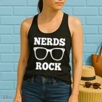 Funny Nerds Rock Gamer Geek Fun Cute Nerd Women's Tank Top thumb 2