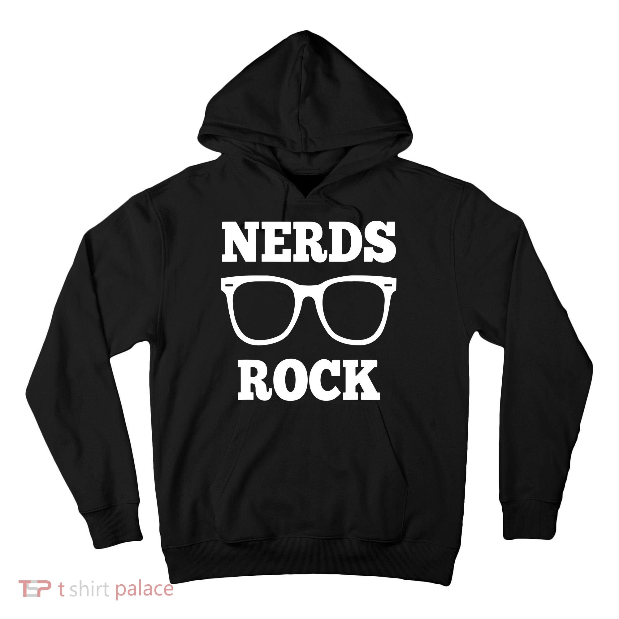 Funny Nerds Rock Gamer Geek Fun Cute Nerd Tall Hoodie