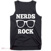 Funny Nerds Rock Gamer Geek Fun Cute Nerd Tank Top thumb 0