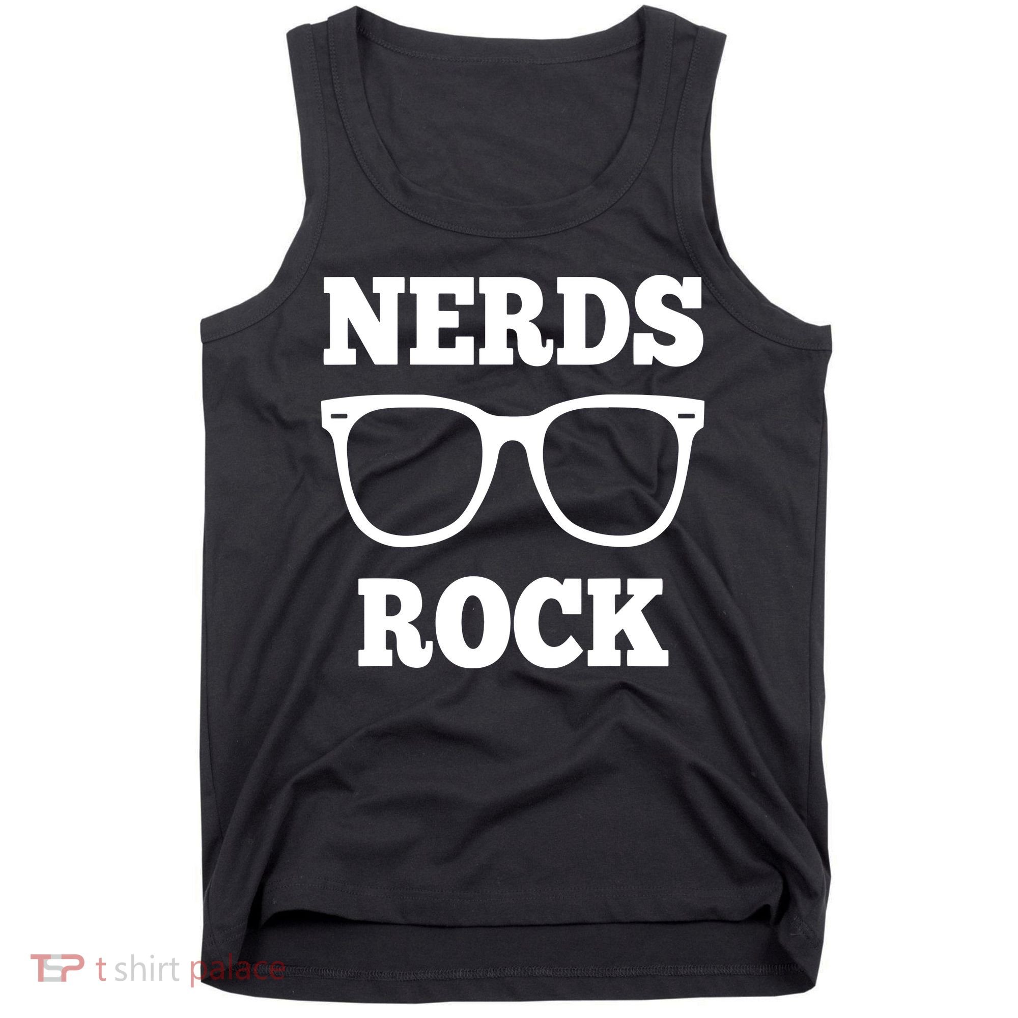 Funny Nerds Rock Gamer Geek Fun Cute Nerd Tank Top